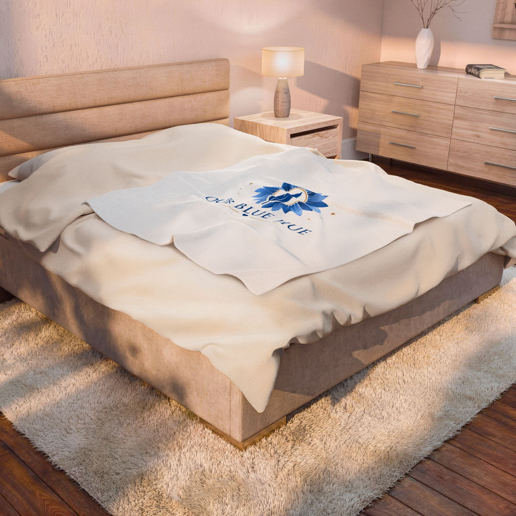 Our Blue Hue™ Velveteen Plush Blanket