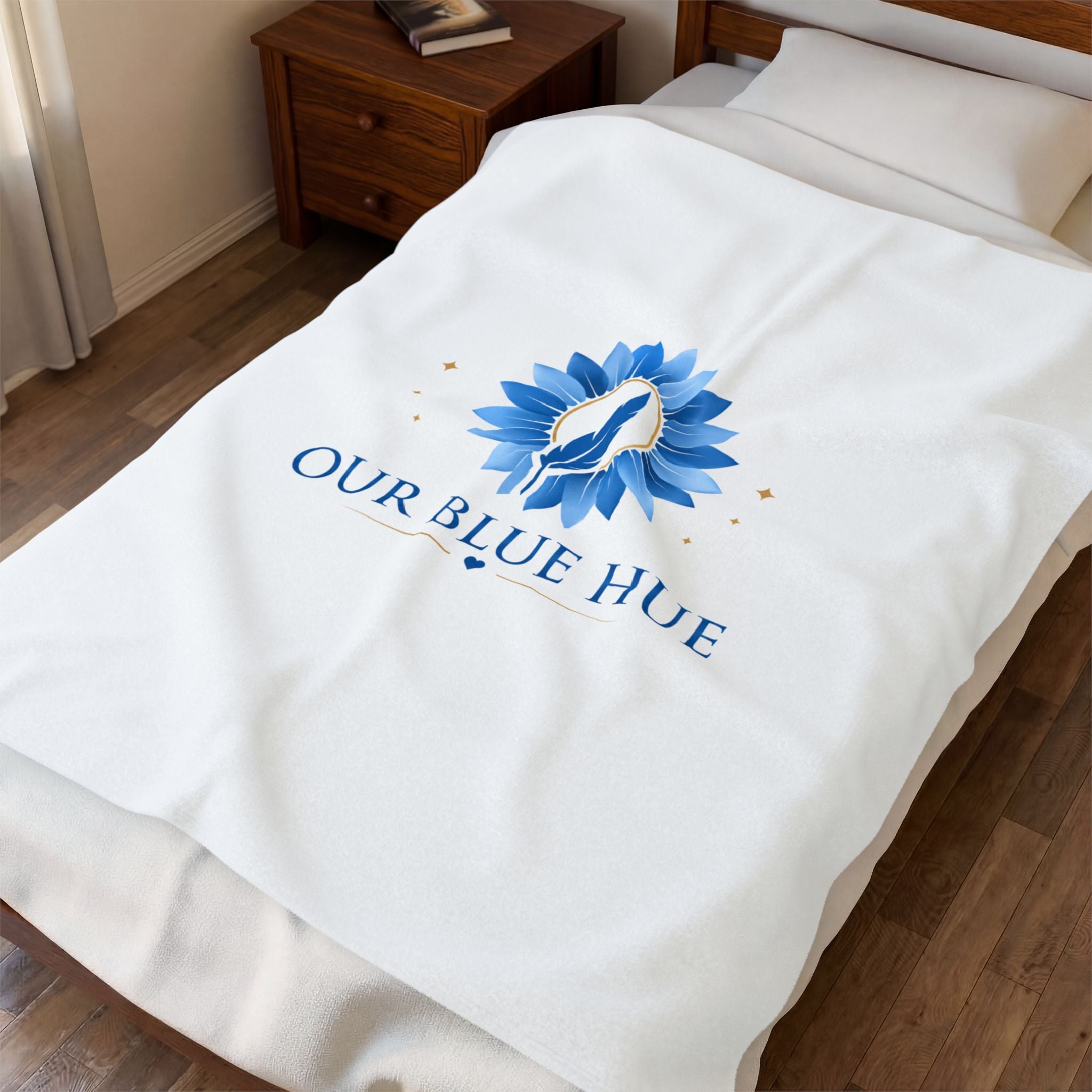 Our Blue Hue™ Velveteen Plush Blanket